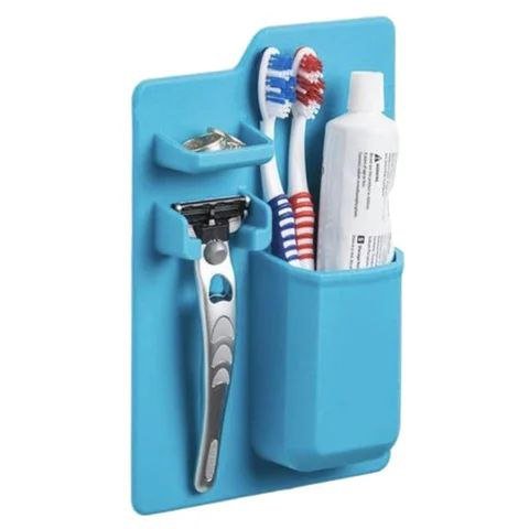 Toothpaste Toothbrush Razor Holder Wall Mounted Bathroom Storage Organizer