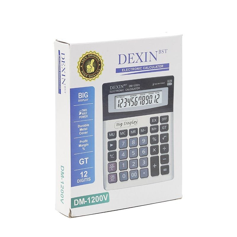 12 digits desktop calculator large display two-way power calculator