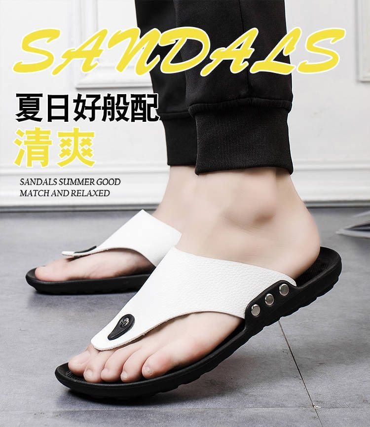 Summer PU Sandal Slippers Men Flip-Flop Beach Slipper