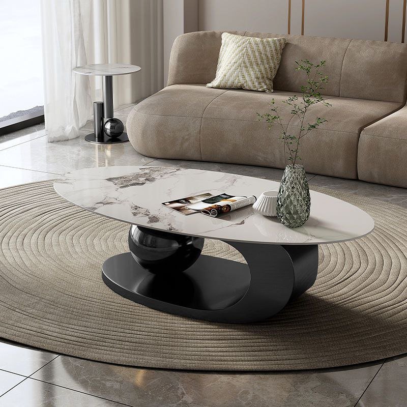 Influencer Cream White C Shaped Living Room Center Table