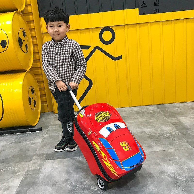 3D Children's Trolley School Bag