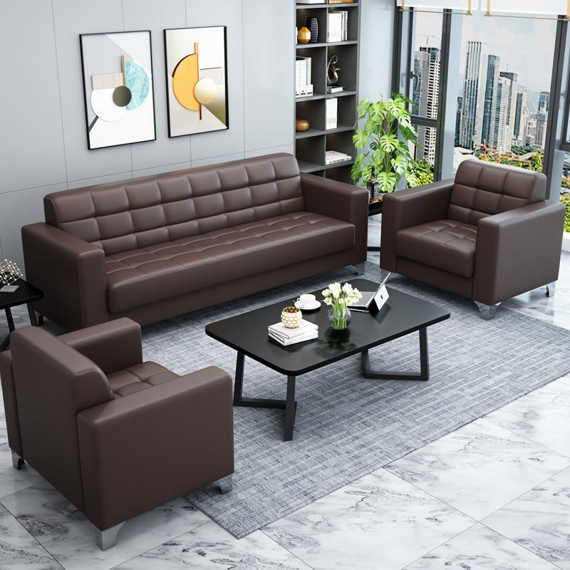 Quality Leather Design Living Room Furniture with Center Table