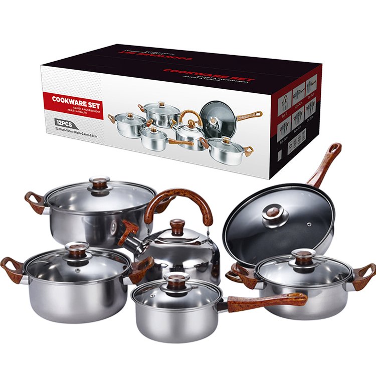 Nonstick Stainless Steel Cooking Pot Set