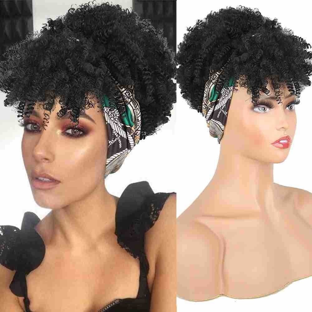 Short Afro Kinky Curly Headbands