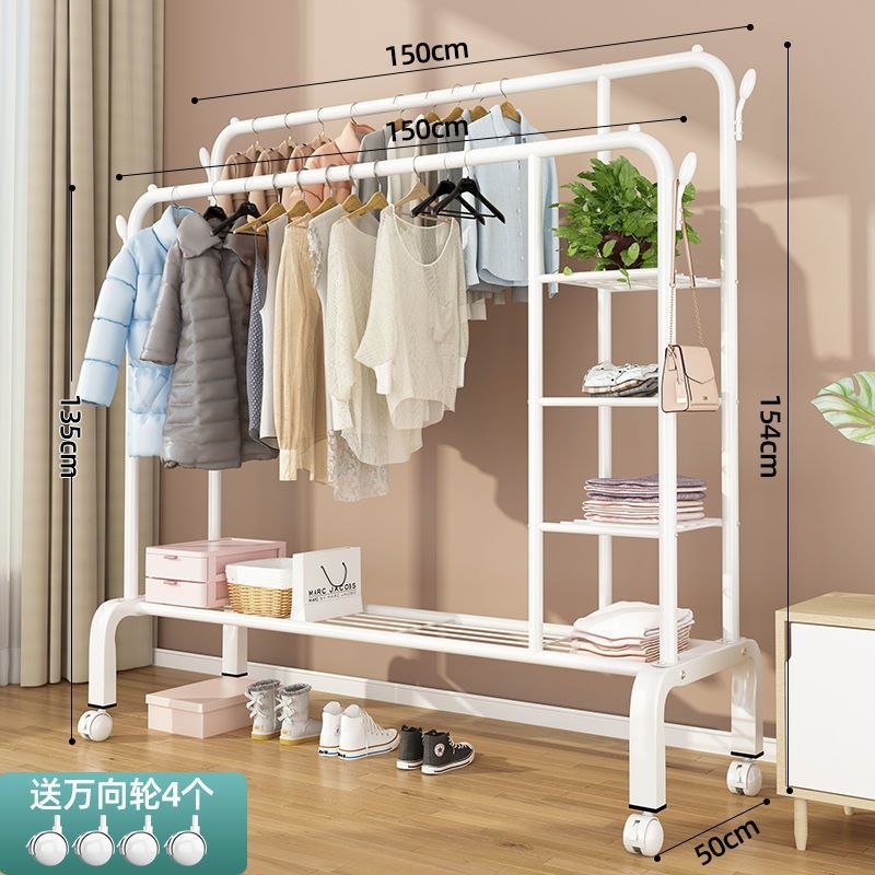 Stainless Steel Extendable Portable Foldable Standing Clothes Rack