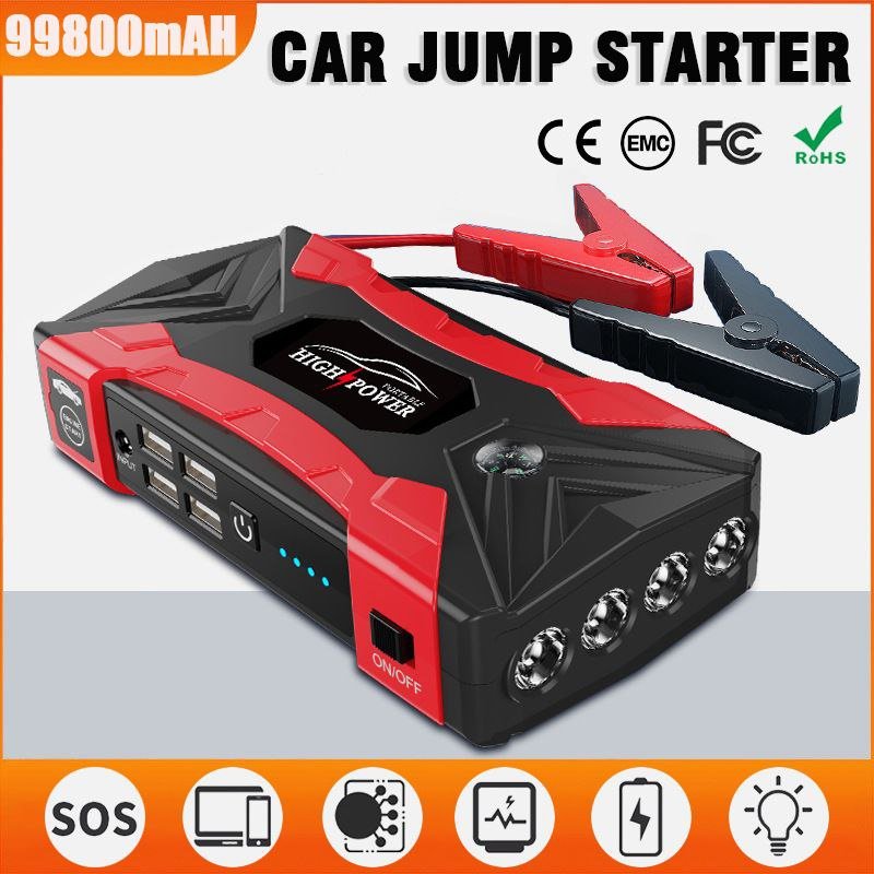 20000mah Portable 4 USB Output 12V Emergency Car Battery Jump Starter Power Bank