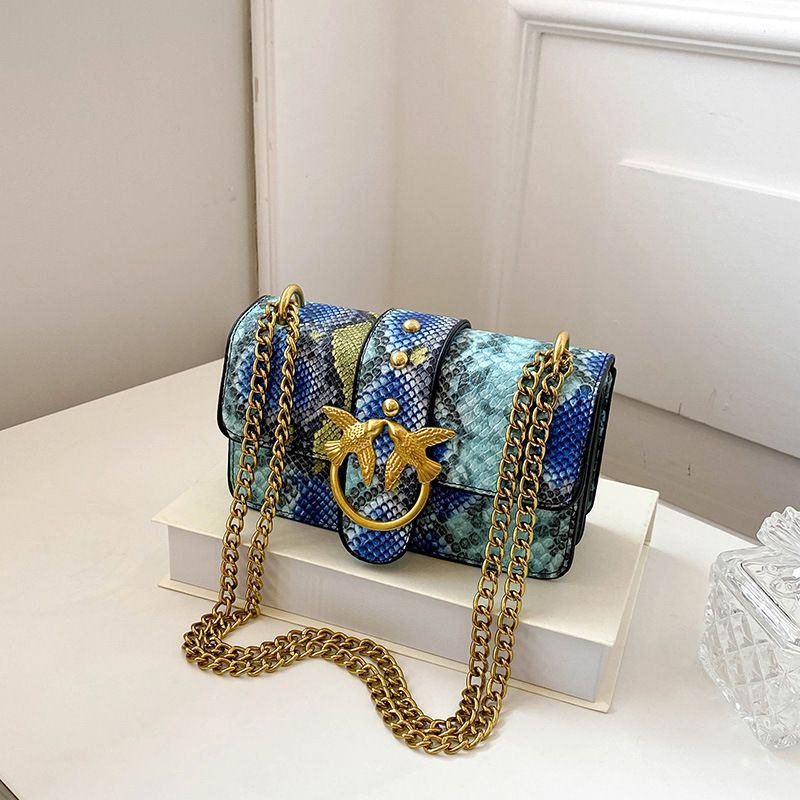 New Ladies Snake Pattern Studded Beautiful Designer Handbag
